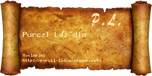 Purczl Lídia névjegykártya